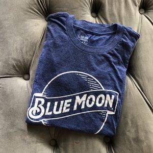 Blue Moon Logo Fun Retro Graphic Tee 🌚